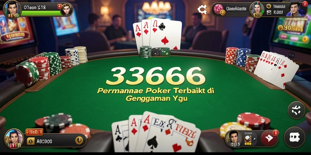 Tampilan gameplay poker yang seru dan mendebarkan di 333666.