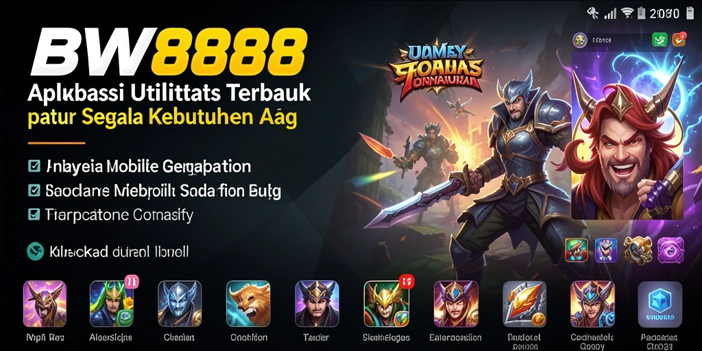 Tampilan utama BW888 dengan fitur-fitur Utility yang lengkap.