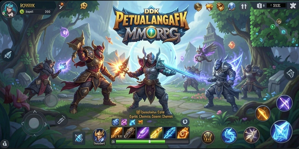 Tampilan gameplay menarik dalam dunia MMORPG DKK.