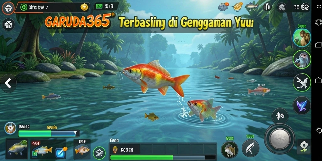 Screenshot gameplay GARUDA365 menampilkan aksi memancing yang seru dan menantang.