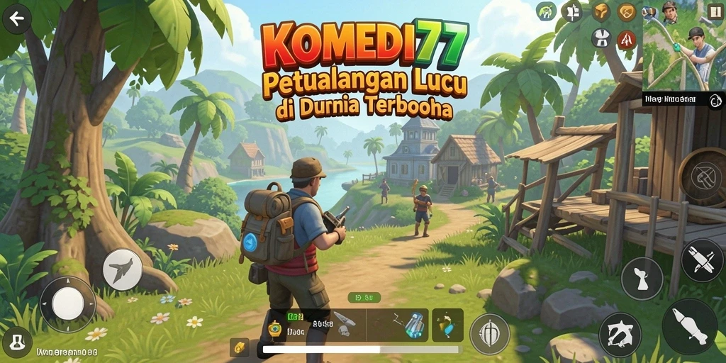 Tampilan gameplay lucu di dunia terbuka KOMEDI77.