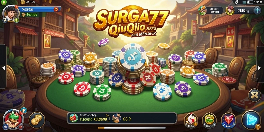 Tampilan gameplay seru dalam SURGA77 yang penuh tantangan QiuQiu.